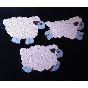Home Interior Kids Counting Sheep Nursery & Toddler Room Wood Animal Wall Decor